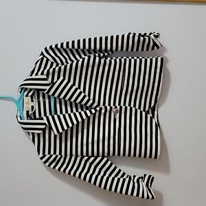 Black and White Strip Blazer,Size Medium